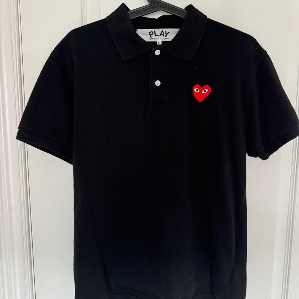 Comme des Garcons PLAY Black Heart Patch Polo